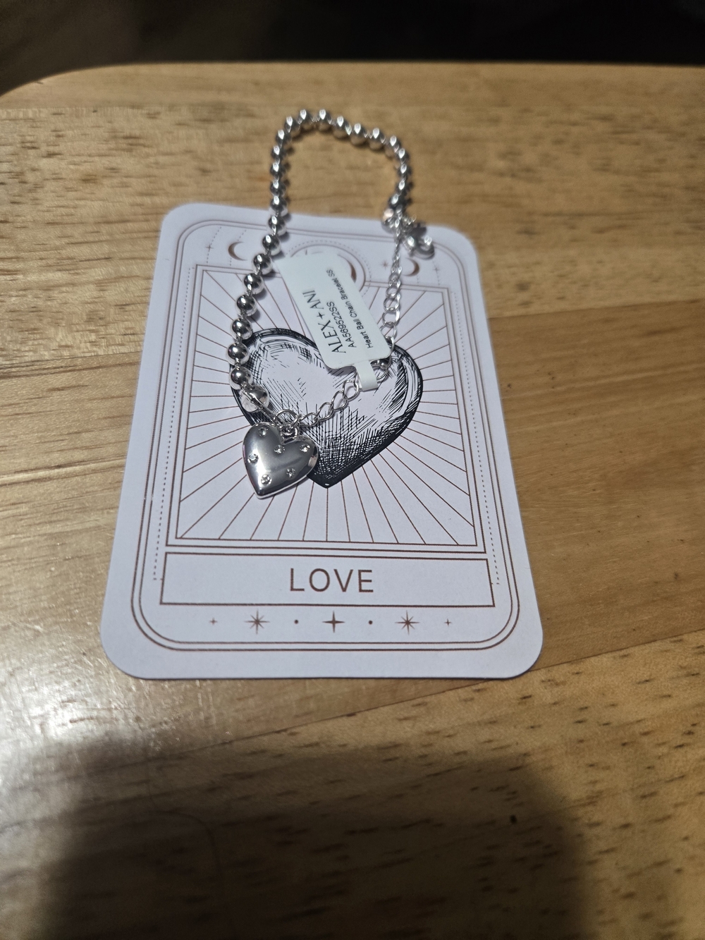 NWT Alex+ Ani Sterling Silver Beaded Heart Charm Bracelet - Picture 3 of 6